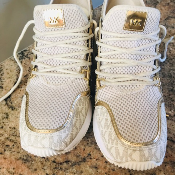 Michael Kors Gold and Brown Sneakers - - Picture 2 of 7